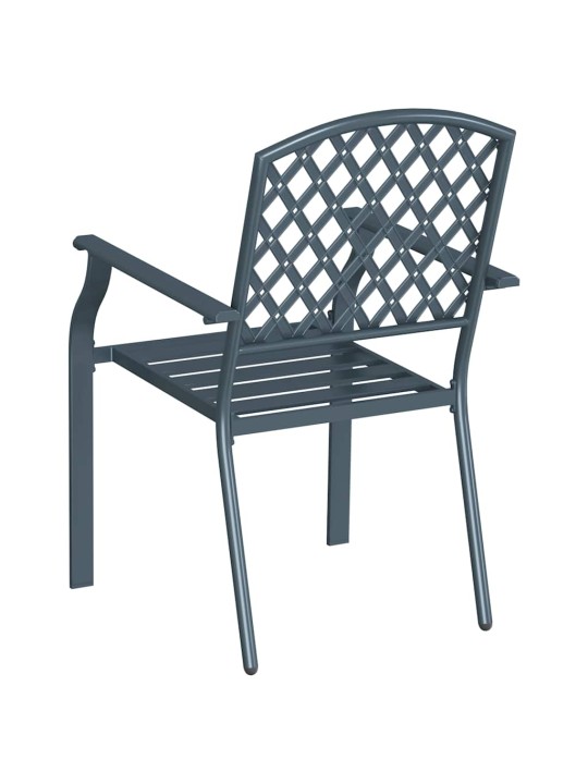 Krēsls 2 pcs antracīts 56 x 65 x 89cm tērauds