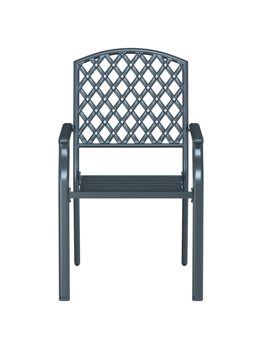 Krēsls 2 pcs antracīts 56 x 65 x 89cm tērauds