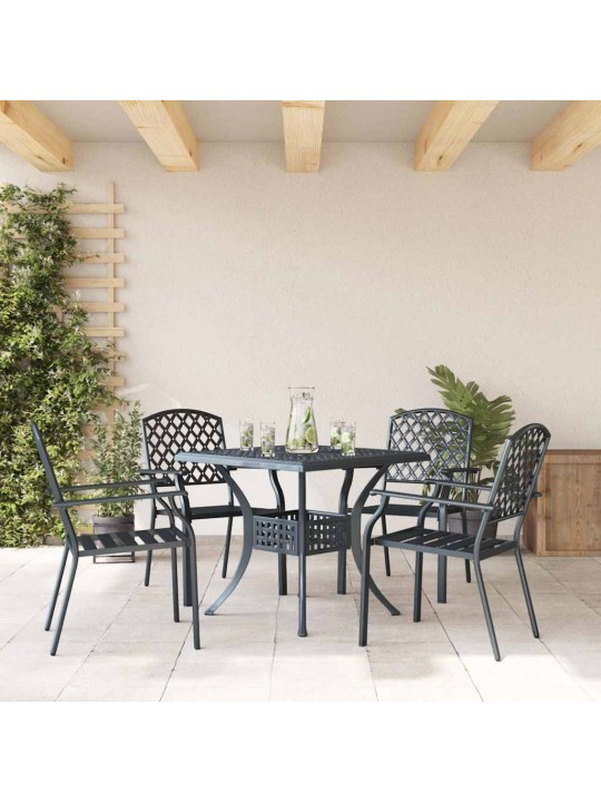 Krēsls 4 pcs antracīts 56 x 65 x 89cm tērauds