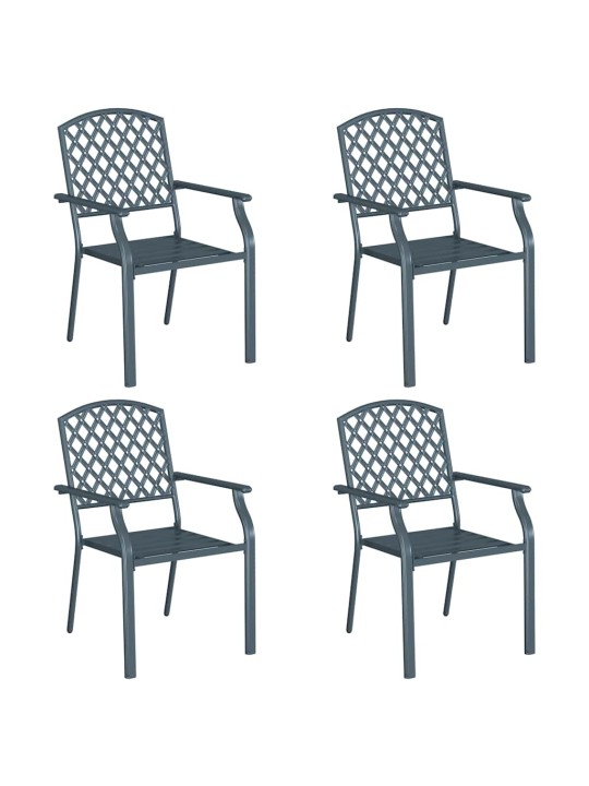 Krēsls 4 pcs antracīts 56 x 65 x 89cm tērauds
