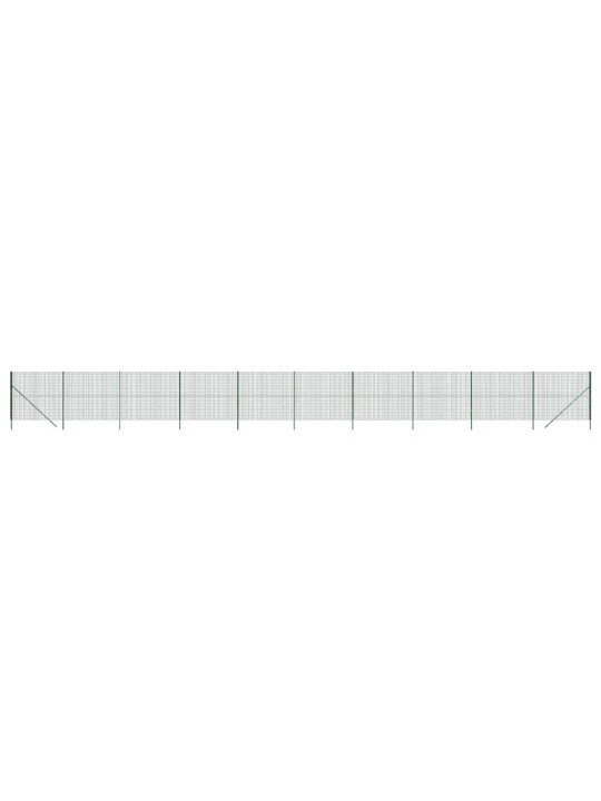 Stiepļu žogs, zaļš, 1,4x25 m, cinkots tērauds