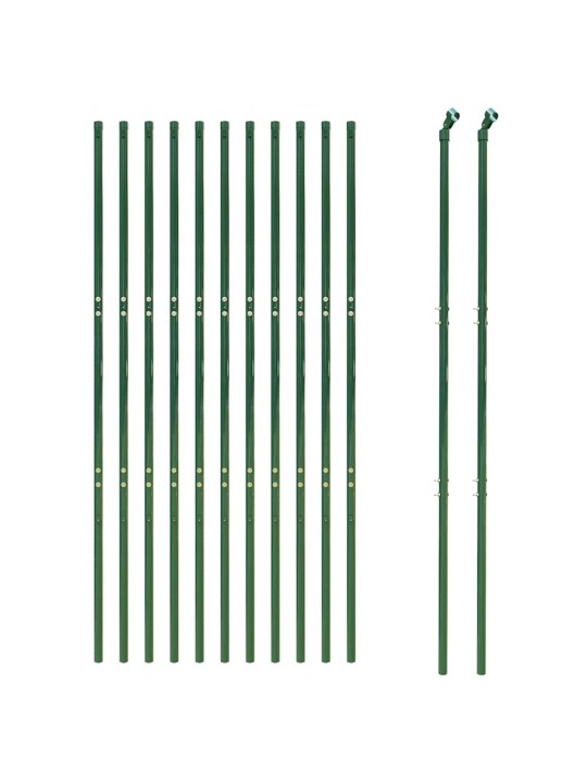 Stiepļu žogs, zaļš, 1,4x25 m, cinkots tērauds