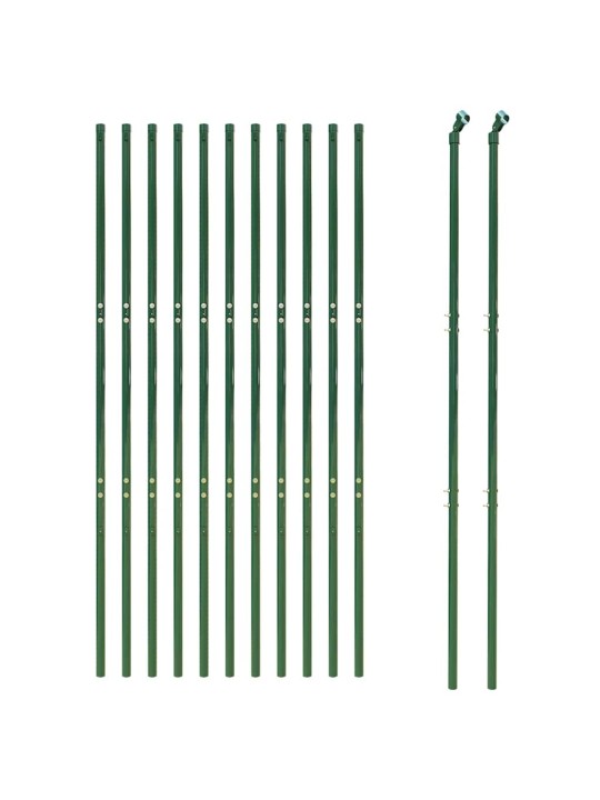 Stiepļu žogs, zaļš, 1,6x25 m, cinkots tērauds
