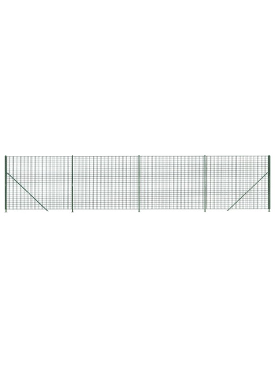 Stiepļu žogs ar atloku, 1,4x10 m, zaļš