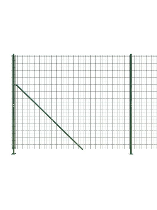Stiepļu žogs ar atloku, 1,4x10 m, zaļš