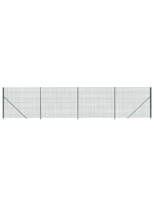 Stiepļu žogs ar atloku, 1,8x10 m, zaļš