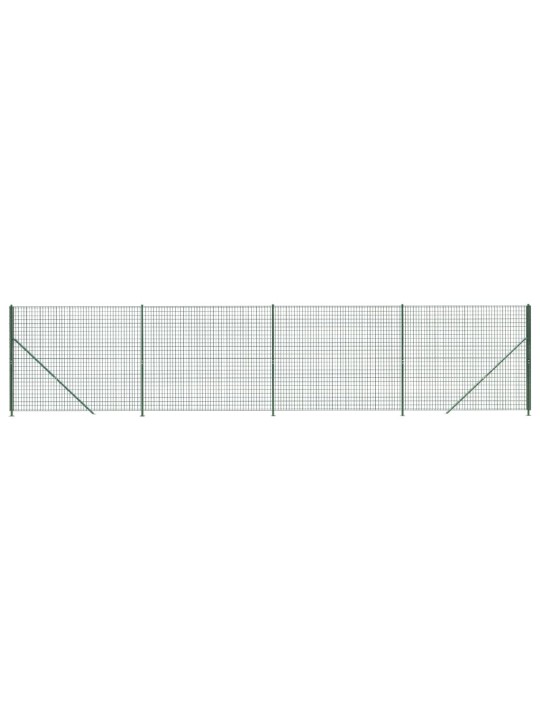 Stiepļu žogs ar atloku, zaļš, 2,2x10 m