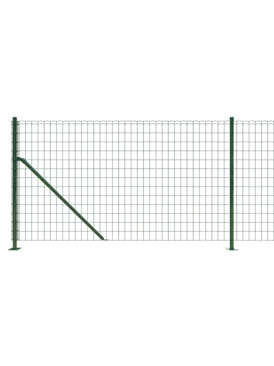 Stiepļu žogs ar atloku, zaļš, 1,1x25 m