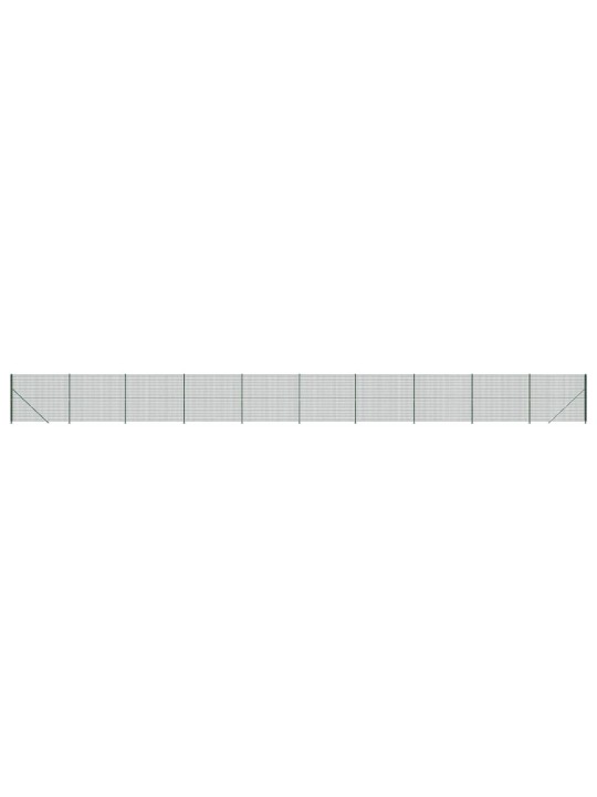 Stiepļu žogs ar atloku, 1,4x25 m, zaļš