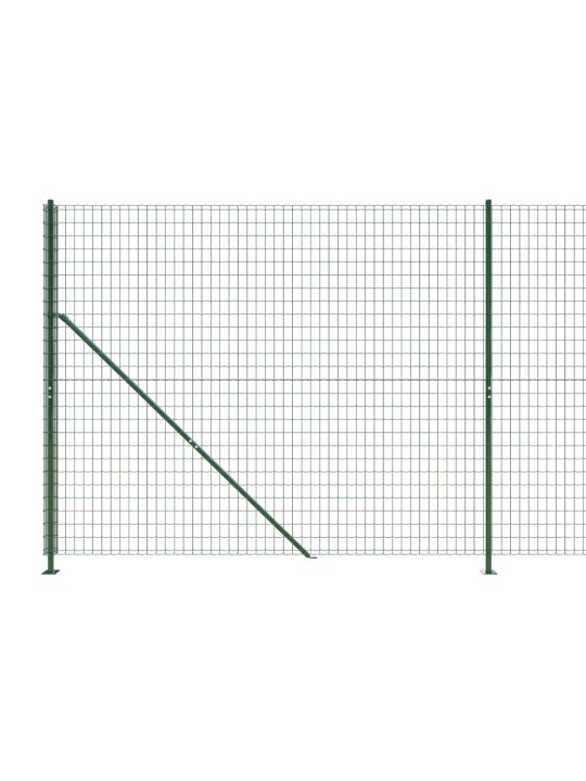 Stiepļu žogs ar atloku, 1,4x25 m, zaļš