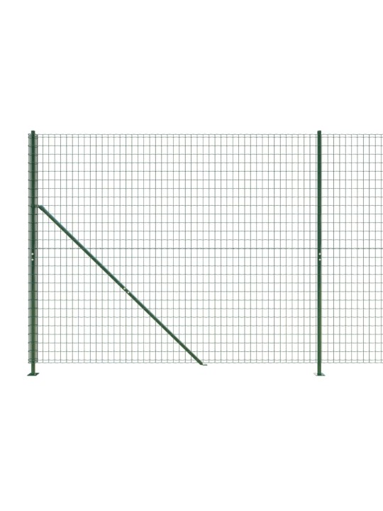 Stiepļu žogs ar atloku, 1,6x25 m, zaļš