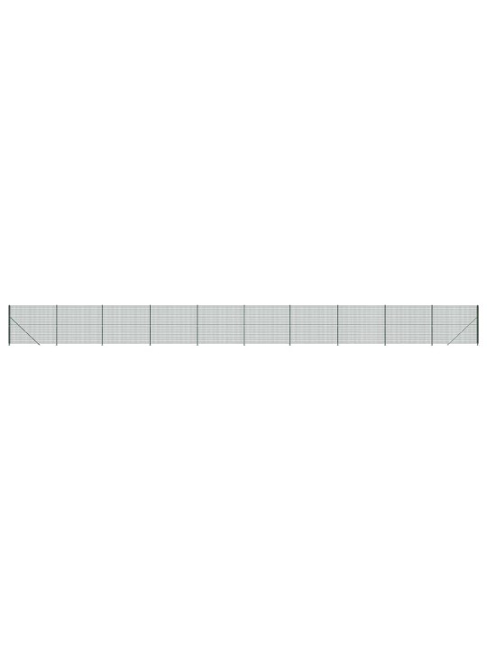Stiepļu žogs ar atloku, 1,8x25 m, zaļš