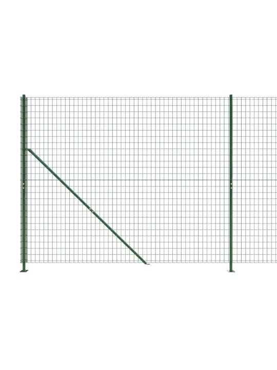 Stiepļu žogs ar atloku, 1,8x25 m, zaļš