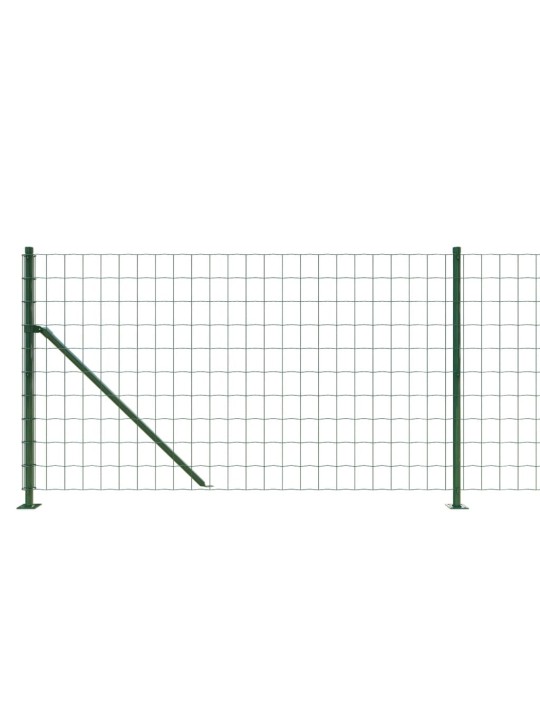 Stiepļu žogs ar atloku, 1x10 m, zaļš