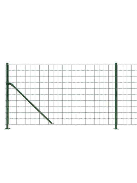 Stiepļu žogs ar atloku, 1,1x25 m, zaļš