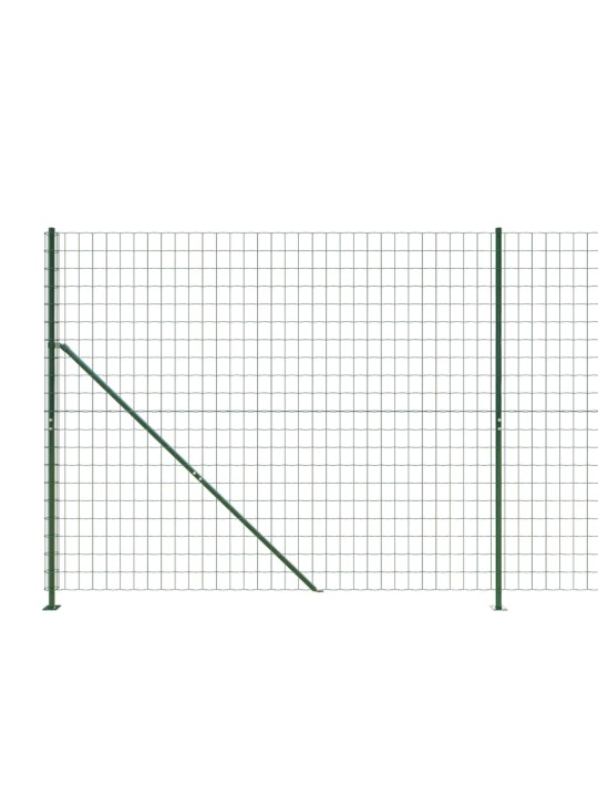 Stiepļu žogs ar atloku, 1,4x25 m, zaļš