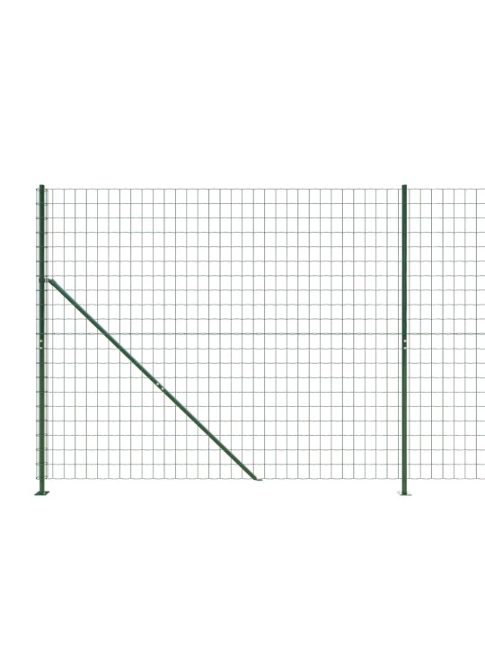 Stiepļu žogs ar atloku, 1,6x25 m, zaļš