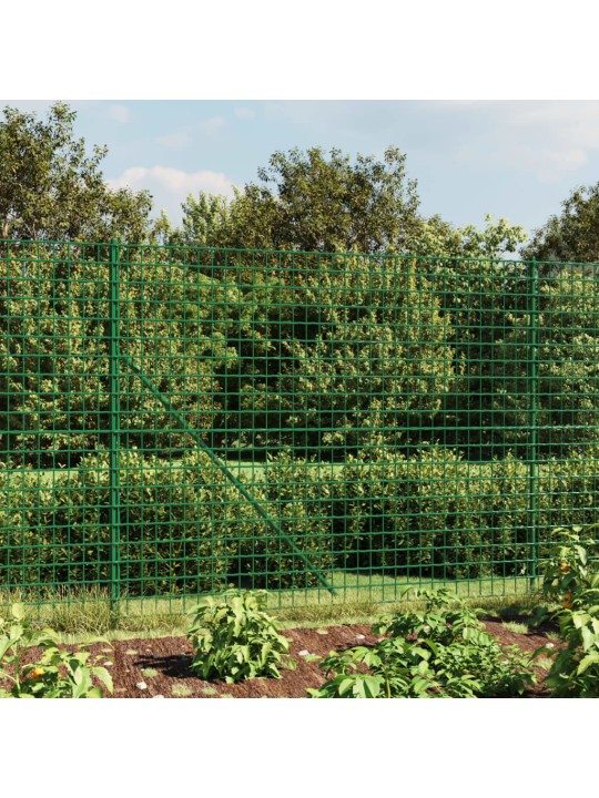 Stiepļu žogs ar atloku, 1,6x25 m, zaļš