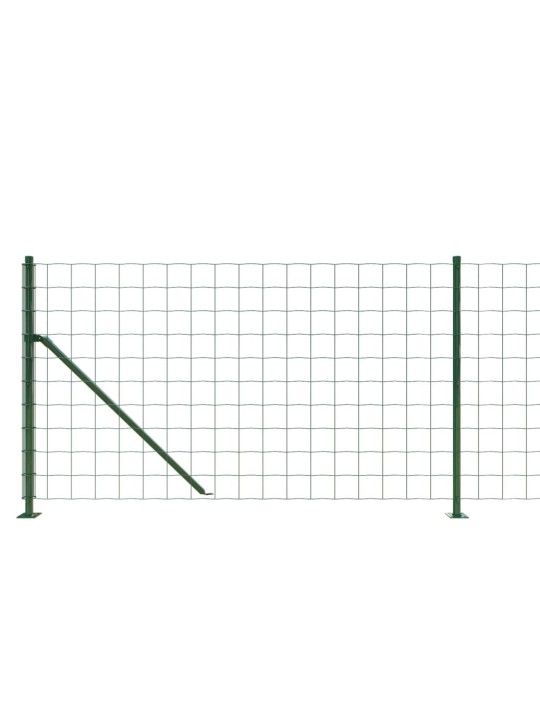 Stiepļu žogs ar atloku, 1x10 m, zaļš