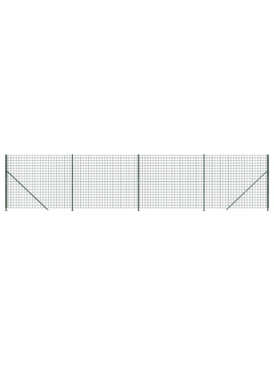 Stiepļu žogs ar atloku, 1,4x10 m, zaļš