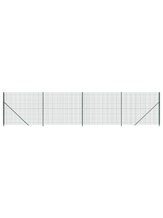 Stiepļu žogs ar atloku, 2,2x10 m, zaļš