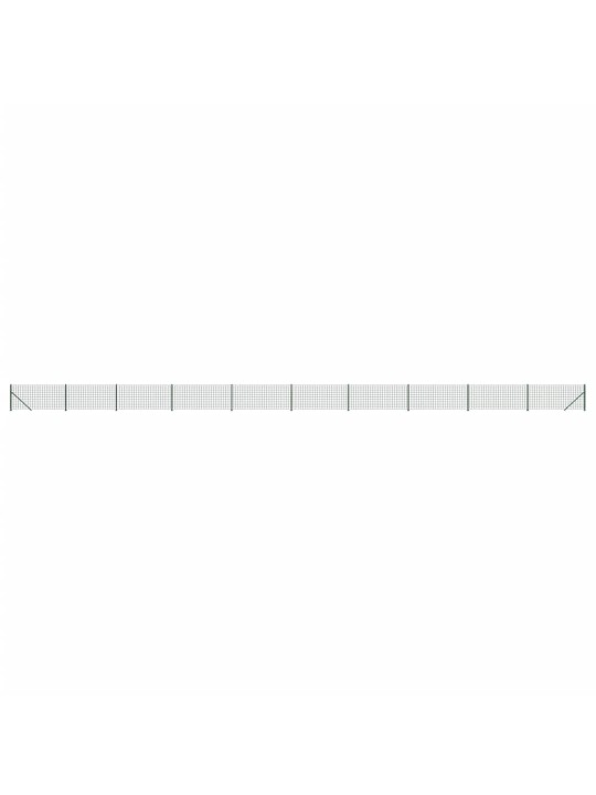 Stiepļu žogs ar atloku, zaļš, 0,8x25 m
