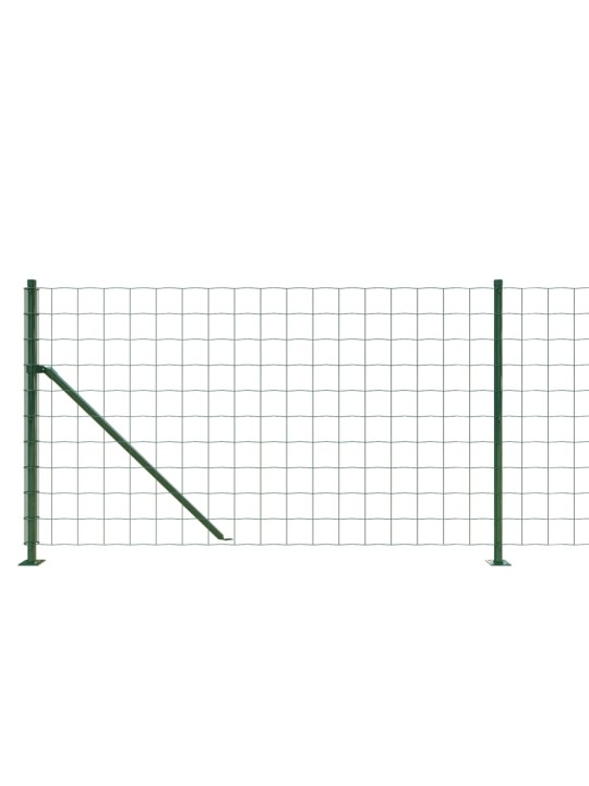 Stiepļu žogs ar atloku, zaļš, 1x25 m
