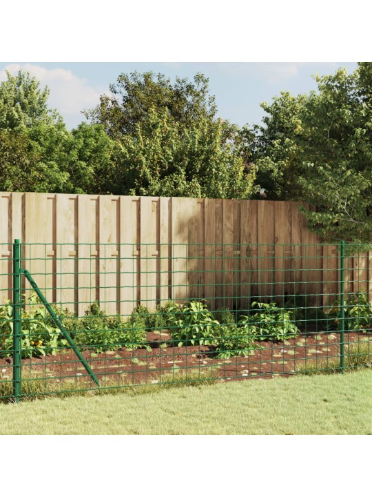 Stiepļu žogs ar atloku, 1,1x25 m, zaļš