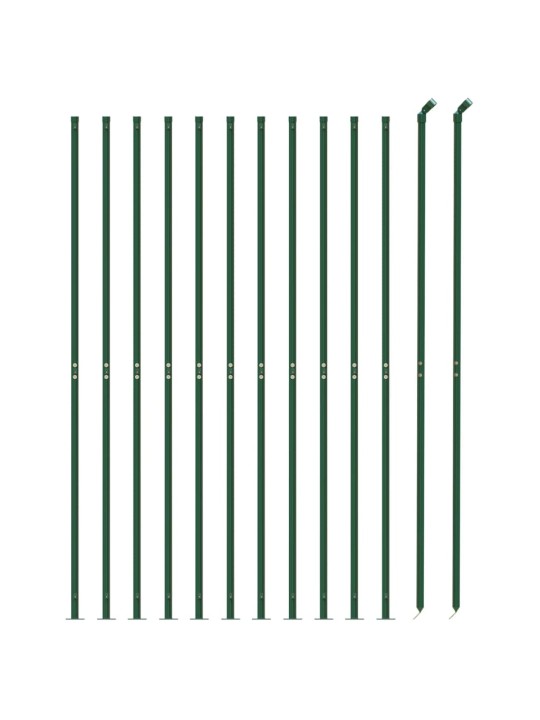 Stiepļu žogs ar atloku, 1,8x25 m, zaļš