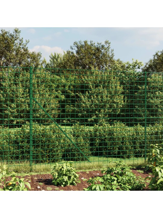 Stiepļu žogs ar atloku, 1,8x25 m, zaļš