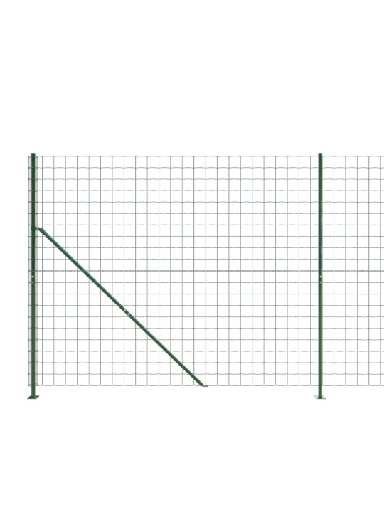Stiepļu žogs ar atloku, zaļš, 2,2x25 m
