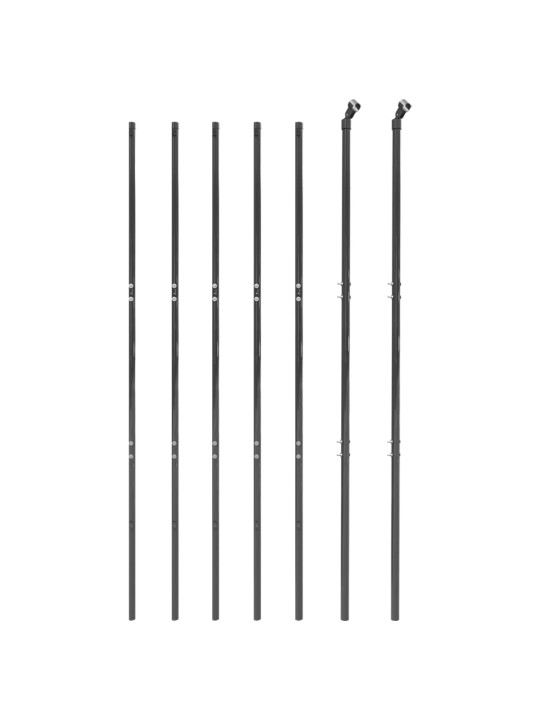 Stiepļu žogs, pelēks, 2,2x10 m, cinkots tērauds