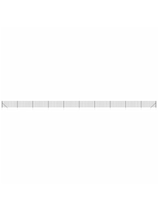 Stiepļu žogs ar zemes mietiņiem, antracītpelēks, 0,8x25 m