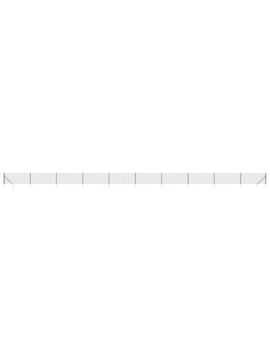 Stiepļu žogs ar zemes mietiņiem, antracītpelēks, 1x25 m
