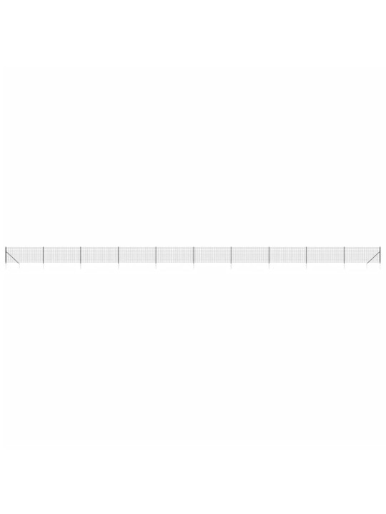 Stiepļu žogs ar zemes mietiņiem, antracītpelēks, 1,1x25 m