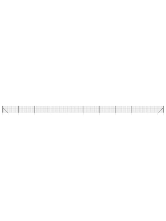 Stiepļu žogs ar zemes mietiņiem, antracītpelēks, 0,8x25 m