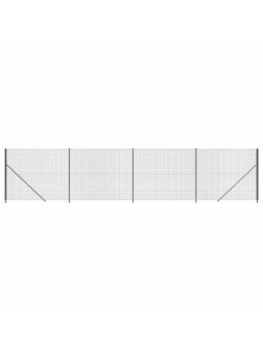 Stiepļu žogs ar atloku, 1,8x10 m, antracītpelēks