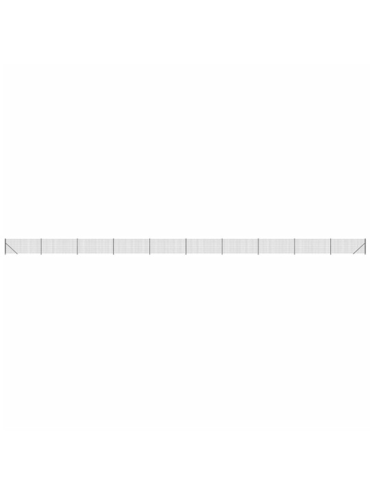 Stiepļu žogs ar atloku, 0,8x25 m, antracītpelēks