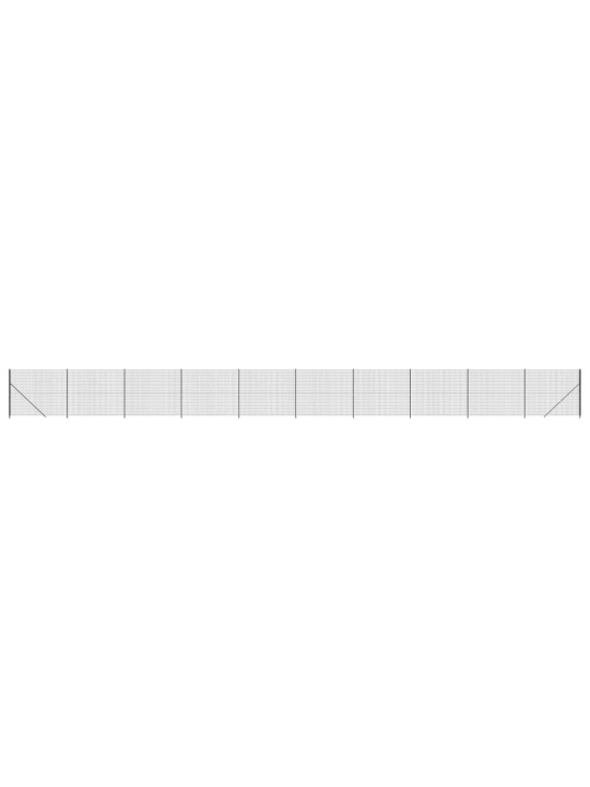 Stiepļu žogs ar atloku, 1,4x25 m, antracītpelēks