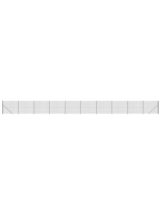 Stiepļu žogs ar atloku, 1,6x25 m, antracītpelēks