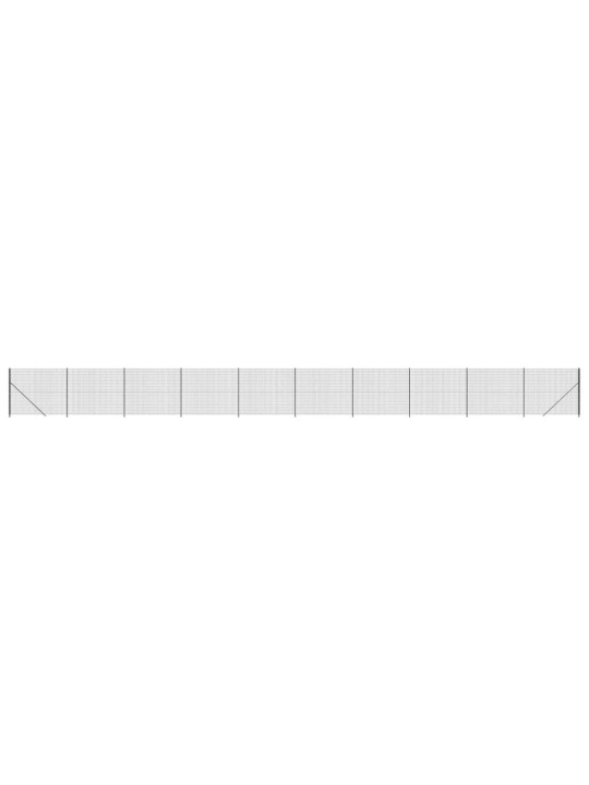 Stiepļu žogs ar atloku, 1,8x25 m, antracītpelēks