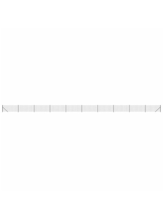 Stiepļu žogs ar atloku, 0,8x25 m, antracītpelēks