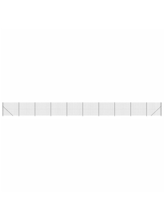 Stiepļu žogs ar atloku, 1,4x25 m, antracītpelēks