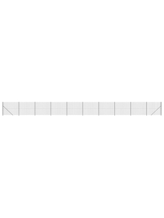 Stiepļu žogs ar atloku, 1,6x25 m, antracītpelēks