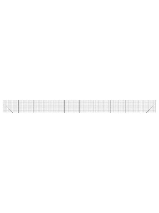 Stiepļu žogs ar atloku, 1,8x25 m, antracītpelēks