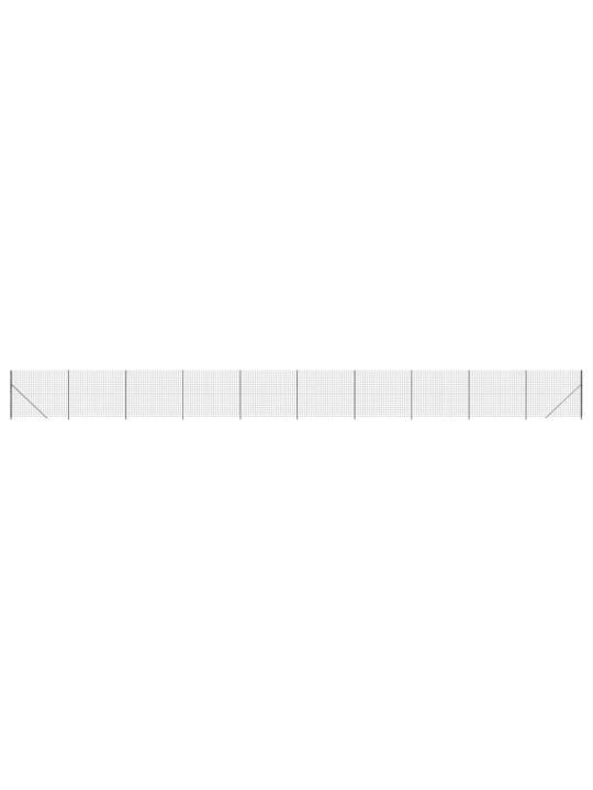 Stiepļu žogs ar atloku, 2,2x25 m, antracītpelēks