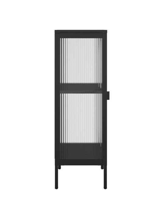 Kumode, 40x35x105 cm, stikls un tērauds, melna