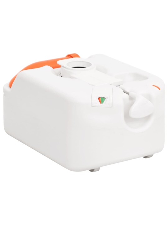 Integrētā kempinga tualete, balta, 24+17 l, hdpe un tērauds