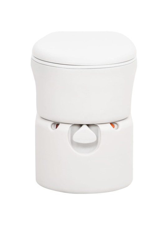 Integrētā kempinga tualete, balta, 24+17 l, hdpe un emalja