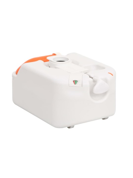 Integrētā kempinga tualete, balta, 24+17 l, hdpe un emalja